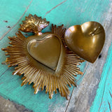 A - HEART - GOLD BOX - 5" X 4"