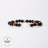 B - HOLY WATER -  MEN'S OLIVE WOOD CROSS
