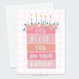 God Bless You On Your Birthday Greeting Card