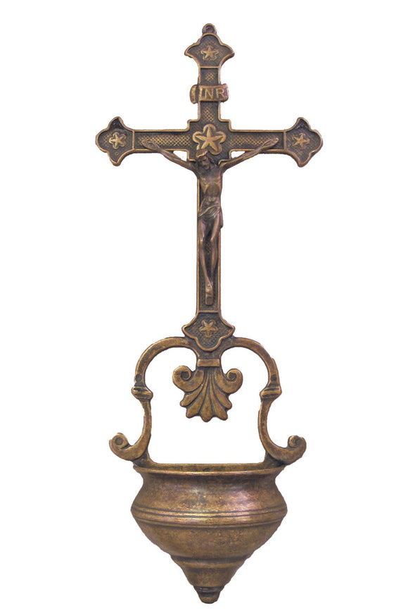 FONT - CRUCIFIXTION - BRASS