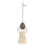 Ornament Angel With Book Glitter Body