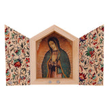 A - Our Lady of Guadalupe Diptych: Wood / 4-1/2" W x 3" H, 1-1/4" in Depth