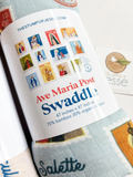 SWADDLE - Ave Maria Post Muslin Deluxe Catholic Blue