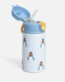 Mary Water Bottle – 13.5oz Stainless Steel - Blue Gingham