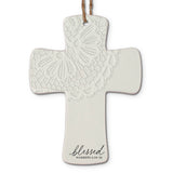 🎄 LCP Christmas Ornament Cross Lace Blessed