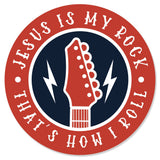 Sticker Jesus Is My Rock Guitar