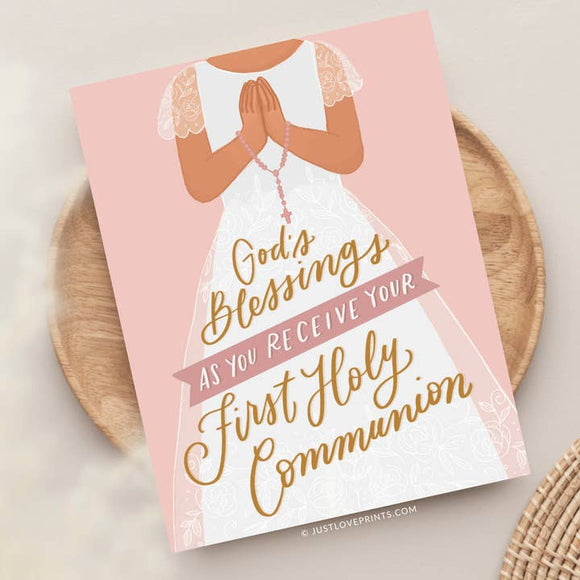 CARD - FIRST HOLY COMMUNION - GIRL - JLP