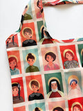 BAG - REUSEABLE - Women Saints Catholic Foldable Shopping Bag