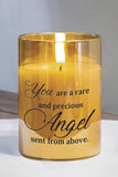 LED Candle You Are An Angel Sent 4in