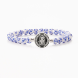 B - HOLY WATER - ST BENEDICT - Porcelain Beads: Gold Spacer Beads