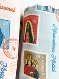 SWADDLE - Ave Maria Post Muslin Deluxe Catholic Blue