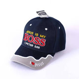 HAT - JESUS IS MY BOSS - NAVY