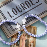 B - HOLY WATER - PORCELAIN CROSS : Stainless Steel Spacer Beads
