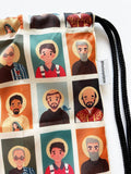 BAG - DRAWSTRING - Men Saints Catholic Foldable - Cream
