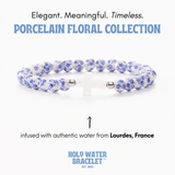 B - HOLY WATER - PORCELAIN CROSS : Stainless Steel Spacer Beads