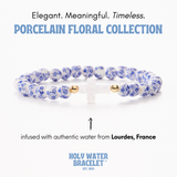 B - HOLY WATER - PORCELAIN CROSS : Stainless Steel Spacer Beads
