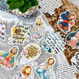 We Love Because He First Loved Us Vinyl Sticker