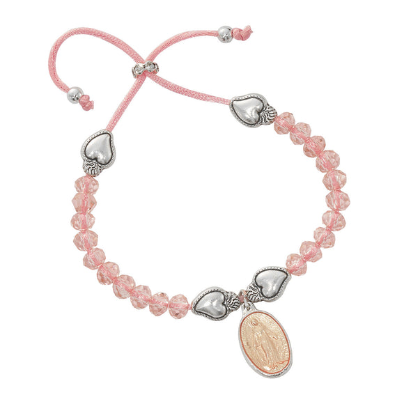 B - RSY - SACRED HEART - PINK CRYSTAL - MM CHARM