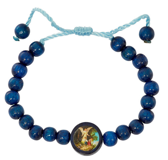 B - RSY - GUARDIAN ANGEL -BLUE - WOOD BEADS