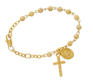 B - RSY - GUADALUPE - GOLD ROSEBUD BEAD - 5.5