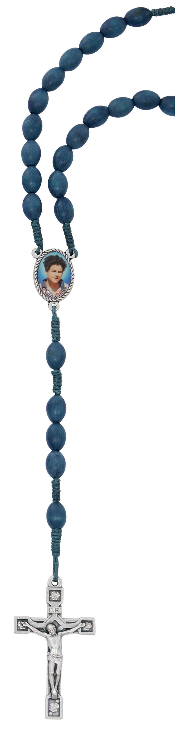 B - RSY - ST CARLO ACUTIS - BLUE OVAL WOOD