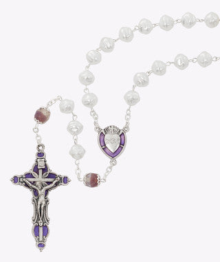 RSY - SACRED HEART - PEARL - 8MM - EN PURPLE