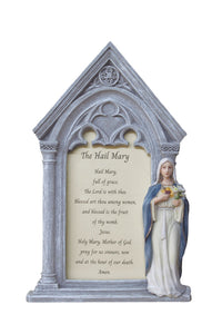 STATUE - IMMACULATE HEART - PRAYER FRAME - 5 X 7.5" - C