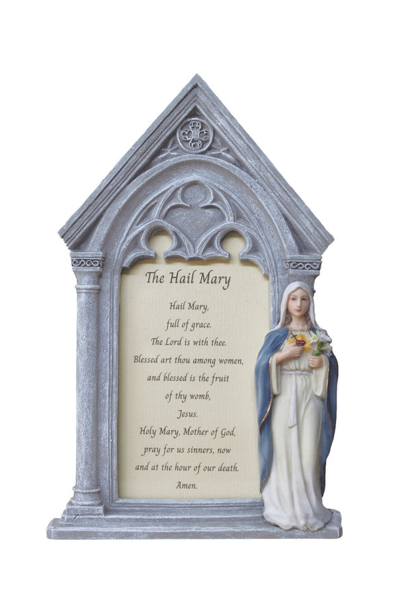 STATUE - IMMACULATE HEART - PRAYER FRAME - 5 X 7.5
