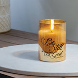 LED Candle Be Still & Know Ps 46:10 4in
