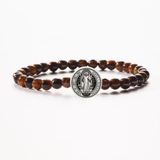 B - HOLY WATER - MEN'S HOLY WATER ST. BENEDICT : Lava Rock (Stainless Spacers)