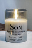 LED Candle Son, You Are Wonderful 4in