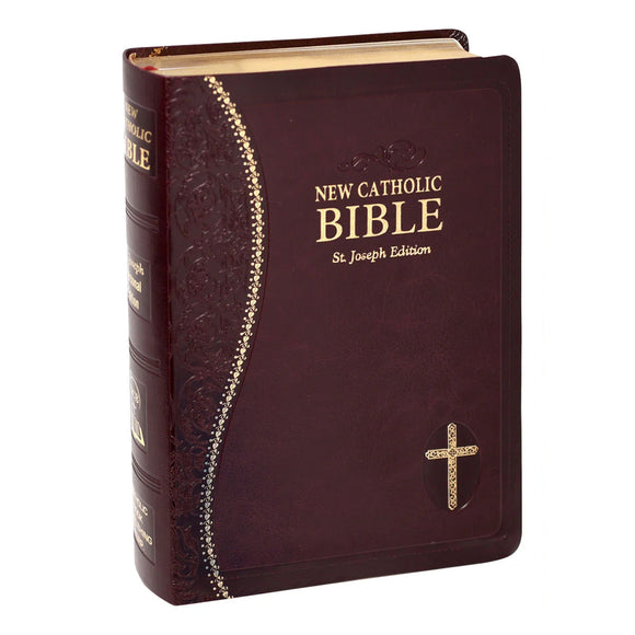 BIBLE - NEW CATHOLIC - ST JOSEPH - BURGUNDY