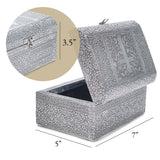 Keepsake Box Blessed Silver-Tone Metal-Stamped