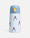 Mary Water Bottle – 13.5oz Stainless Steel - Blue Gingham