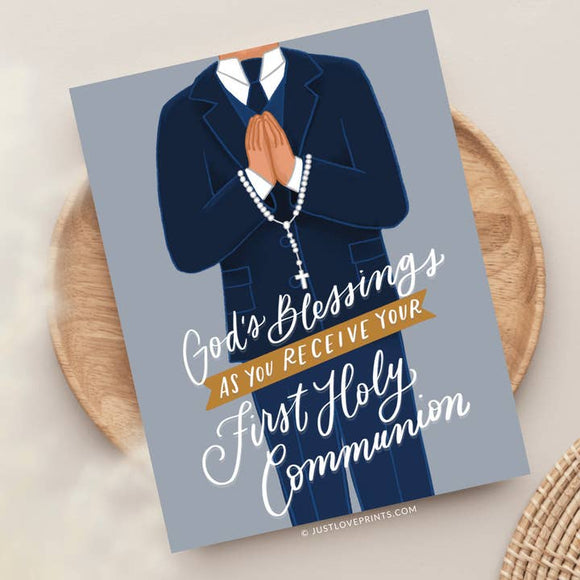 CARD - FIRST HOLY COMMUNION - BOY - JLP
