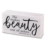 LCP Plaque Cast Stone He Makes Beauty